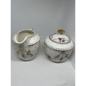 Grace’s Teaware Pink Floral Flowers. Sugar and Creamer Teacup